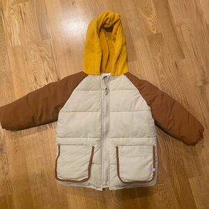 Zara Colorblock Hooded Puffer Jacket 2T